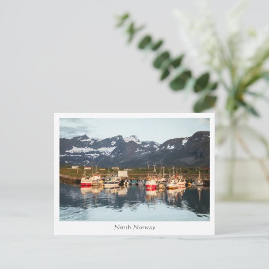 Norwegische Fischerboote Postkarte (Stehend Vorderseite)