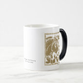Norwegische Fjord-Pferde-Tasse, Gold Verwandlungstasse (VorderseiteRechts)