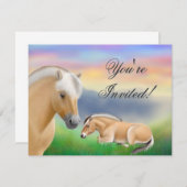 Norwegische Fjord-Pferdeeinladung Einladung (Vorne/Hinten)