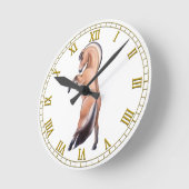 Norwegische Fjord-Pferdeklemme Runde Wanduhr (Winkel)