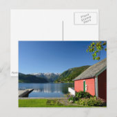 Norwegische Fjordansicht Postkarte (Vorne/Hinten)
