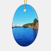 Norwegische Fjorde Keramikornament (Links)