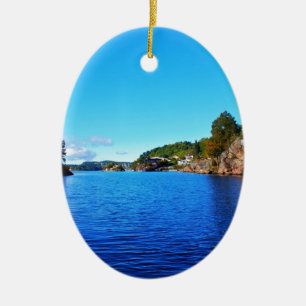 Norwegische Fjorde Keramikornament
