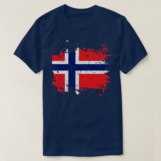 Norwegische Flagge1 T-Shirt (Design vorne)