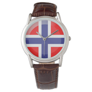 Norwegische Flagge Armbanduhr