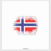 Norwegische Flagge Aufkleber (Blatt)