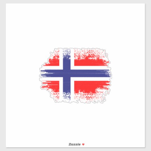Norwegische Flagge Aufkleber (Blatt)
