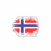 Norwegische Flagge Aufkleber (Vorderseite)