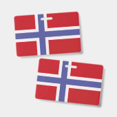 Norwegische Flagge Ausweis (Vorder- & Rückseite)