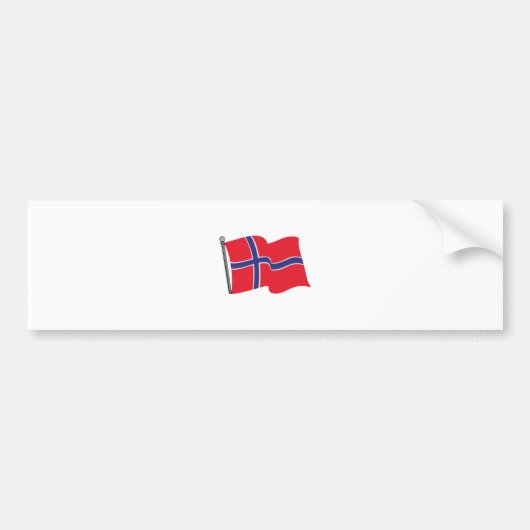 Norwegische Flagge Autoaufkleber (Vorne)