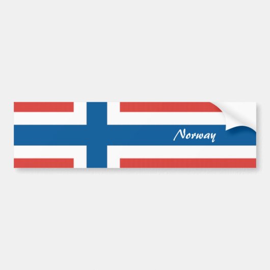 Norwegische Flagge Autoaufkleber (Vorne)