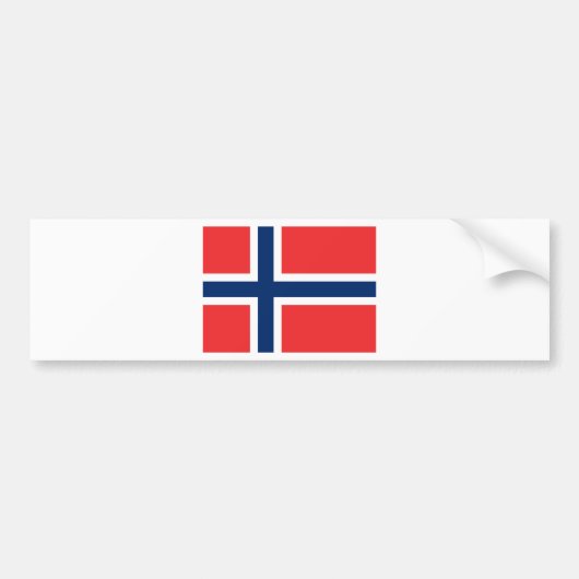 Norwegische Flagge Autoaufkleber (Vorne)