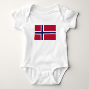 Norwegische Flagge Baby Strampler