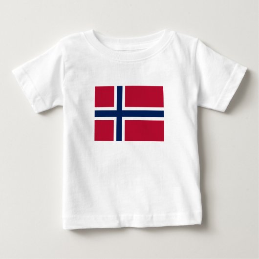 Norwegische Flagge Baby T-shirt (Vorderseite)