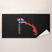 Norwegische Flagge Badehandtuch (Badehandtuch)