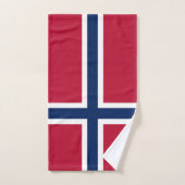 Norwegische Flagge Badhandtuch Set (Handtuch)