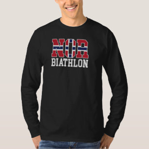 Norwegische Flagge Biathlonistin Norwegisch Nor Bi T-Shirt