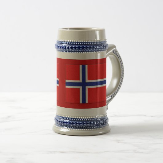Norwegische Flagge Bierglas (VorderseiteRechts)