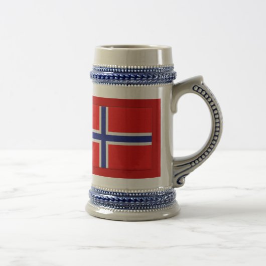 Norwegische Flagge Bierglas (Rechts)