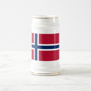 Norwegische Flagge Bierglas