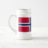 Norwegische Flagge Bierglas (Links)
