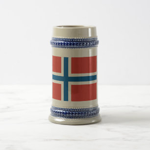Norwegische Flagge Bierglas