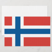 Norwegische Flagge Briefpapier (Vorne/Hinten)