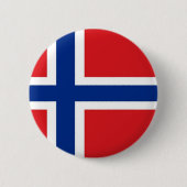 Norwegische Flagge Button (Vorderseite)