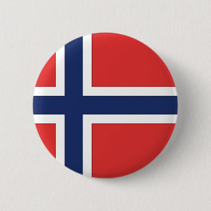 Norwegische Flagge Button