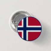 Norwegische Flagge Button (Vorne & Hinten)
