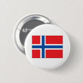 Norwegische Flagge Button (Vorne & Hinten)