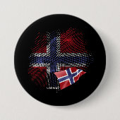 norwegische Flagge Button (Vorderseite)