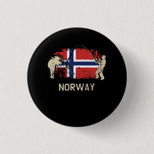 Norwegische Flagge Button