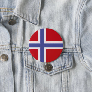 Norwegische Flagge Button
