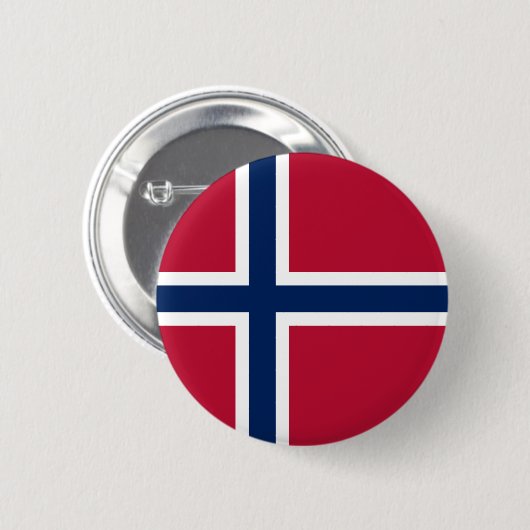 Norwegische Flagge Button (Vorne & Hinten)