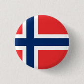 Norwegische Flagge Button (Vorderseite)