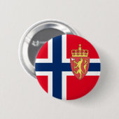 Norwegische Flagge Button (Vorne & Hinten)