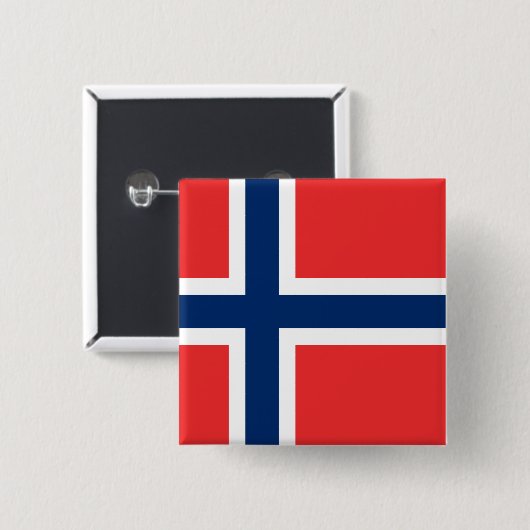 Norwegische Flagge Button (Vorne & Hinten)