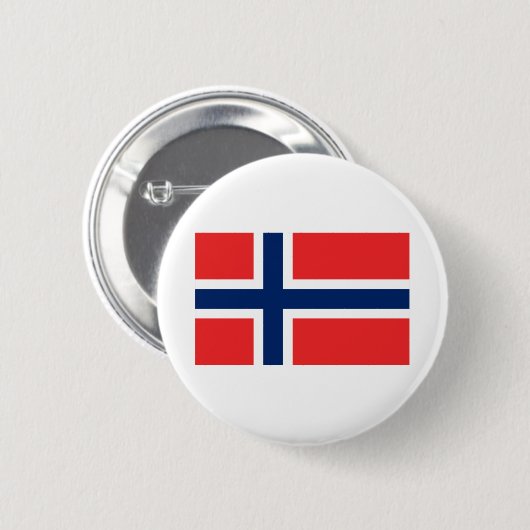 Norwegische Flagge Button (Vorne & Hinten)