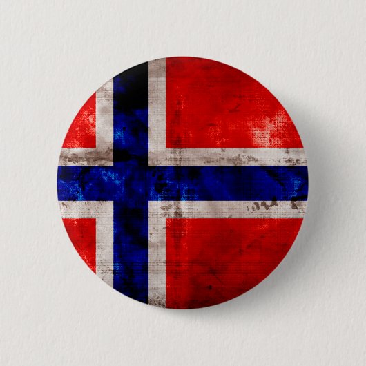 Norwegische Flagge Button (Vorderseite)
