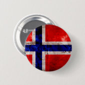 Norwegische Flagge Button (Vorne & Hinten)