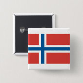 Norwegische Flagge Button (Vorne & Hinten)