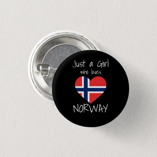 Norwegische Flagge Button (Vorne & Hinten)