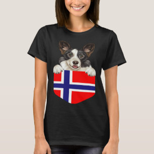 Norwegische Flagge Cardigan Welsh Corgi Hund in Ta T-Shirt