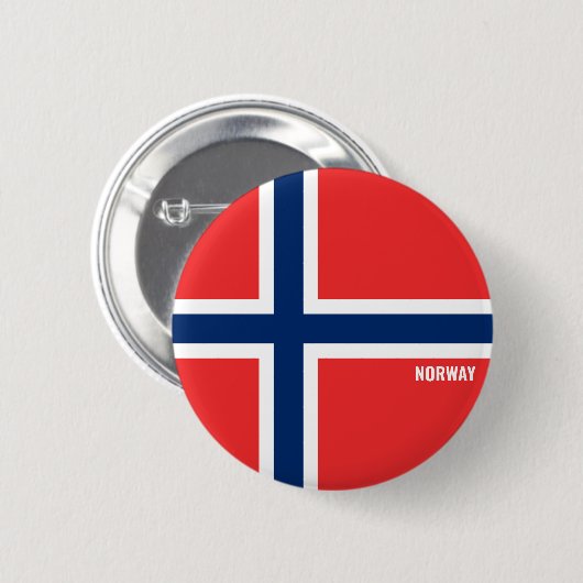 Norwegische Flagge Charming Patriotic Button (Vorne & Hinten)