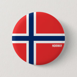 Norwegische Flagge Charming Patriotic Button