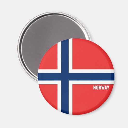 Norwegische Flagge Charming Patriotic Magnet (Vorderseite/Rückseite)