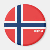 Norwegische Flagge Charming Patriotic Magnet (Vorne)