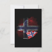 norwegische Flagge Dankeskarte (Rückseite)