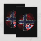 norwegische Flagge Dankeskarte (Vorne/Hinten)